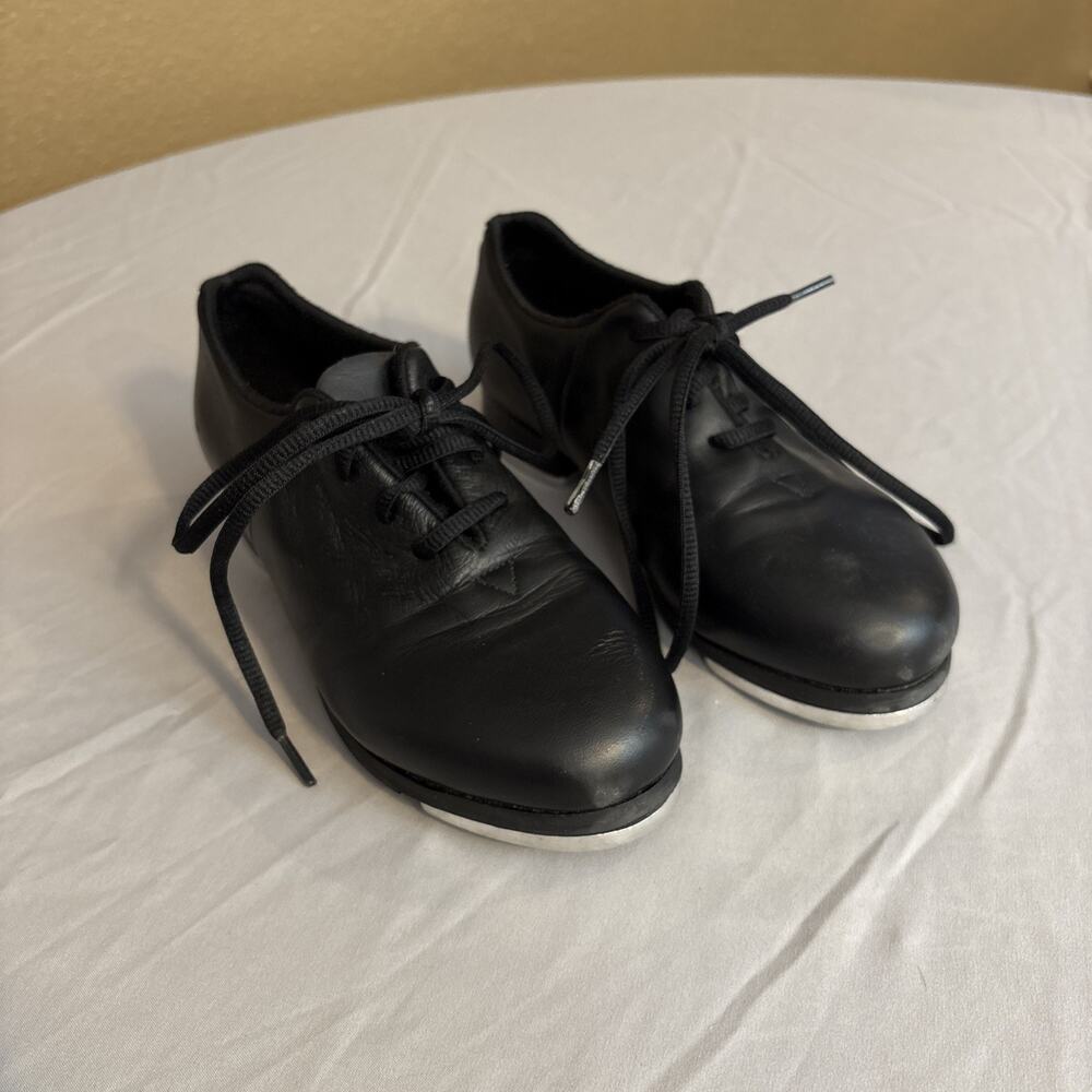 Bloch Tap Shoes Kids 5.5 M Black Leather Mega Oxford Dance